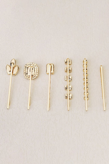 Golden Rhinestones Hair Clip